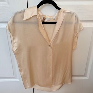 Silky Cream Button-Front Women's Top Vince XS